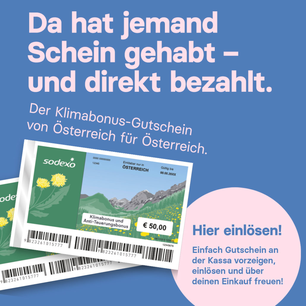 sodexo Klimabonus-Gutschein bei Edelsbrunner einlösen